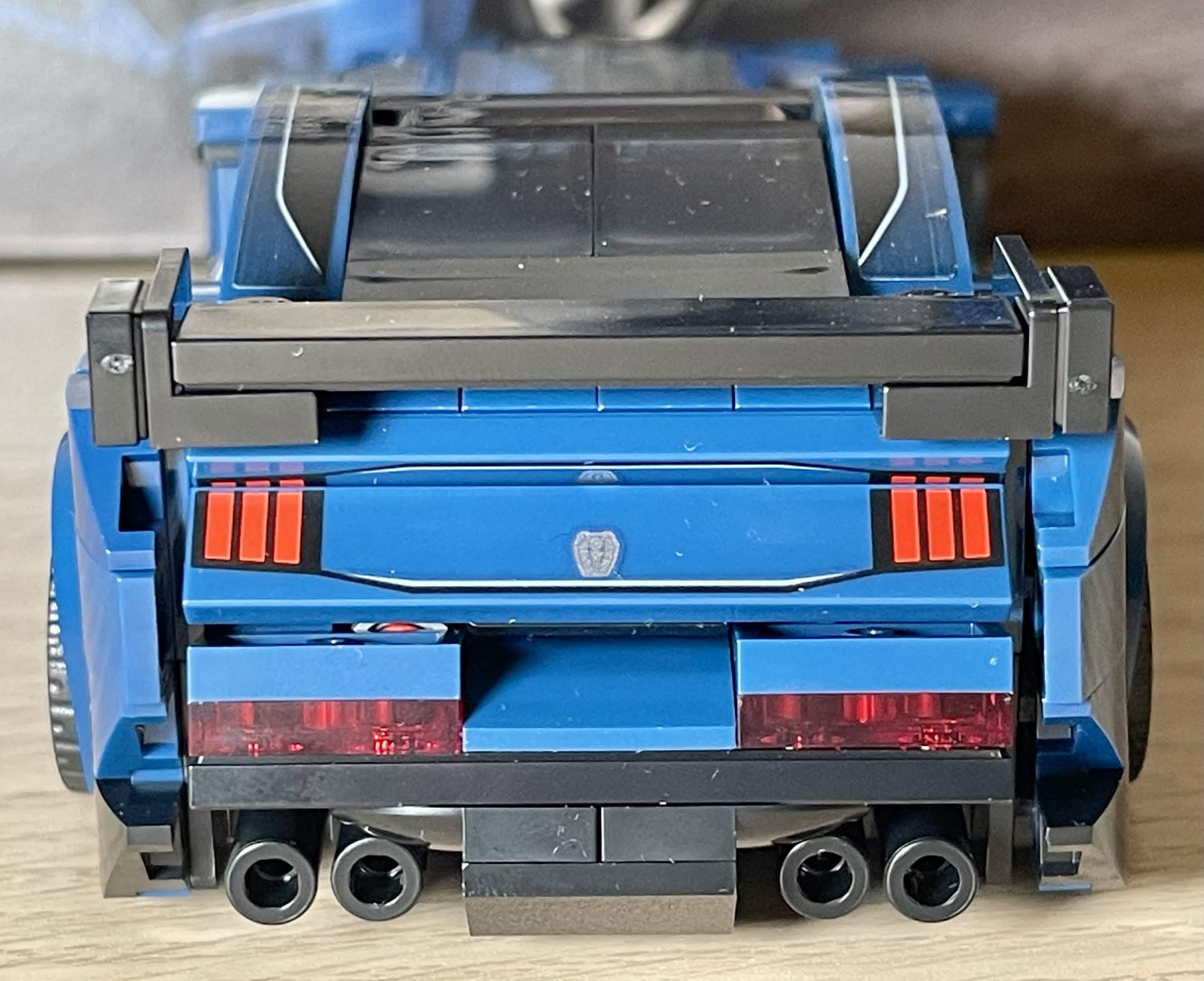 LEGO 76920 Ford Mustang Dark Horse rear taillight detail