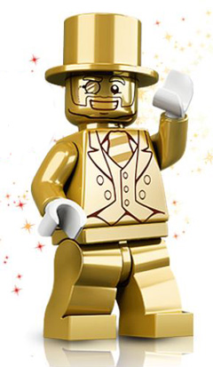 LEGO Mr. Gold col161 Series 10 CMF chrome gold collectible minifigure
